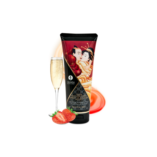 Crème de Massage délectable - Vin pétillant à la fraise