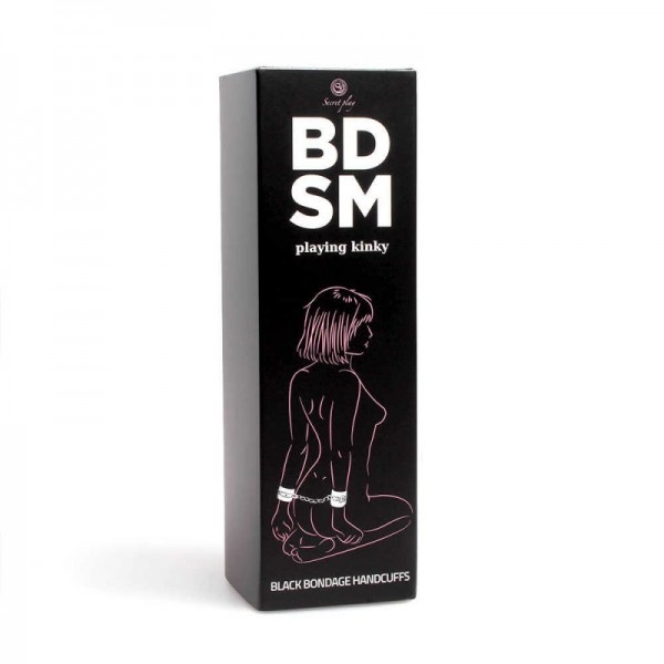 Menottes de bondage noires - Secret play - BDSM collection