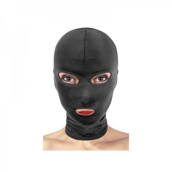 Cagoule ouvertures yeux et bouche Fetish Tentation