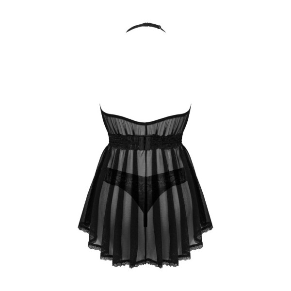 Serafia Nuisette et string - Noire