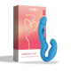 Harmony Duo Strap on vibrant avec tapotage - Bleu