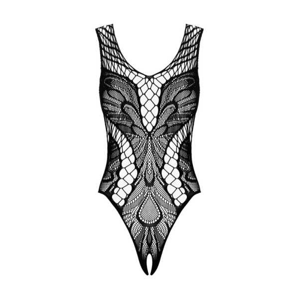 Body transparent ouvert Noir B138