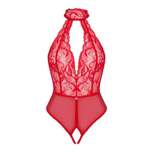 Body ouvert entre jambes Rouge Dagmarie 