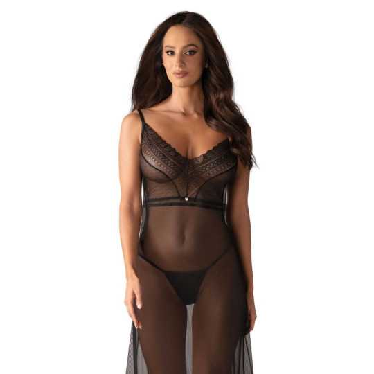 Nuisette longue sexy noir Estiqua