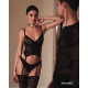 Ensemble corset et string Noirs Lune Bellis
