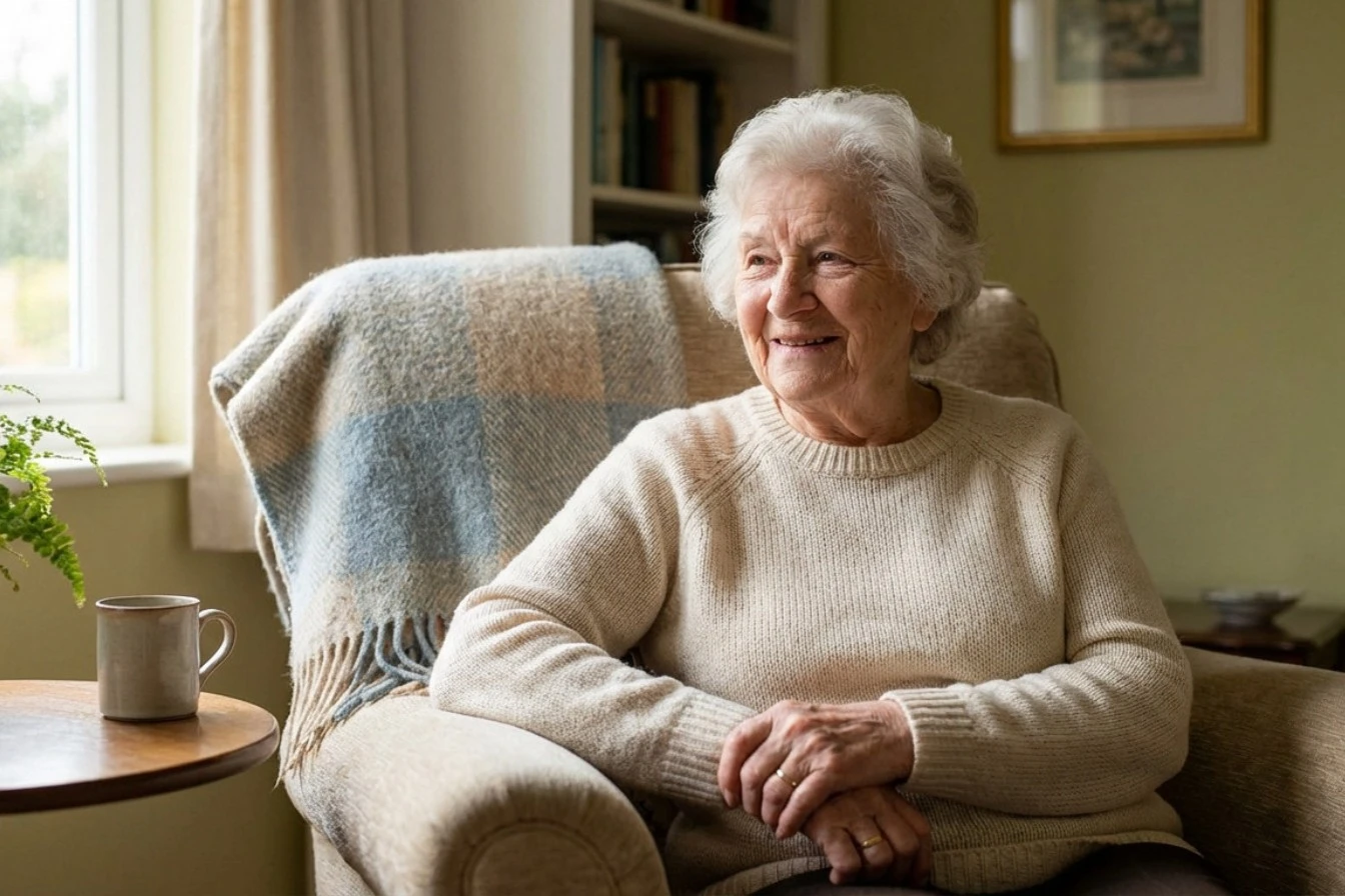 Femme agée dans un fauteuil