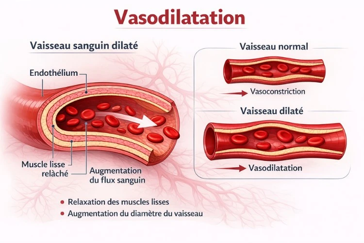 processus de vasodilatation