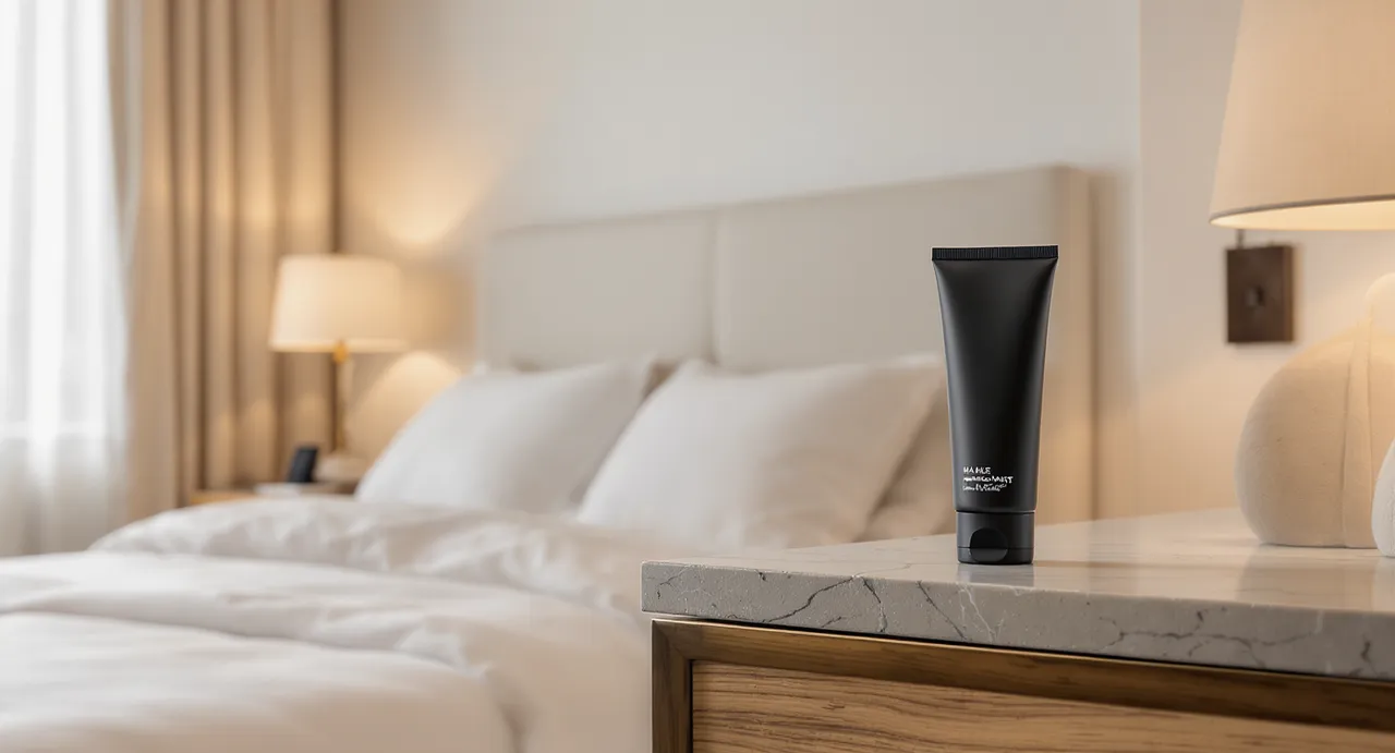 Masturbateur pour homme moderne avec accessoires et ambiance intime
