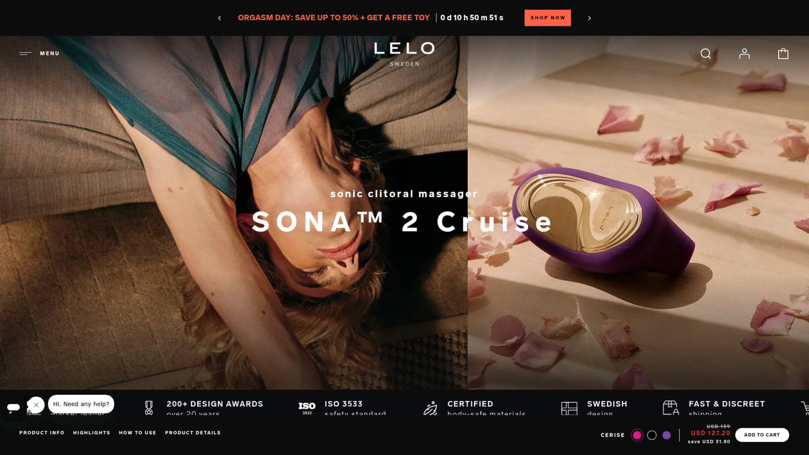 LELO Sona 2 Cruise : la technologie sonique pour des ondes profondes